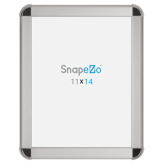 SnapeZo® 27.94 x 35.56 cm Silver Round-Cornered Snap Frame - 32MM Profile