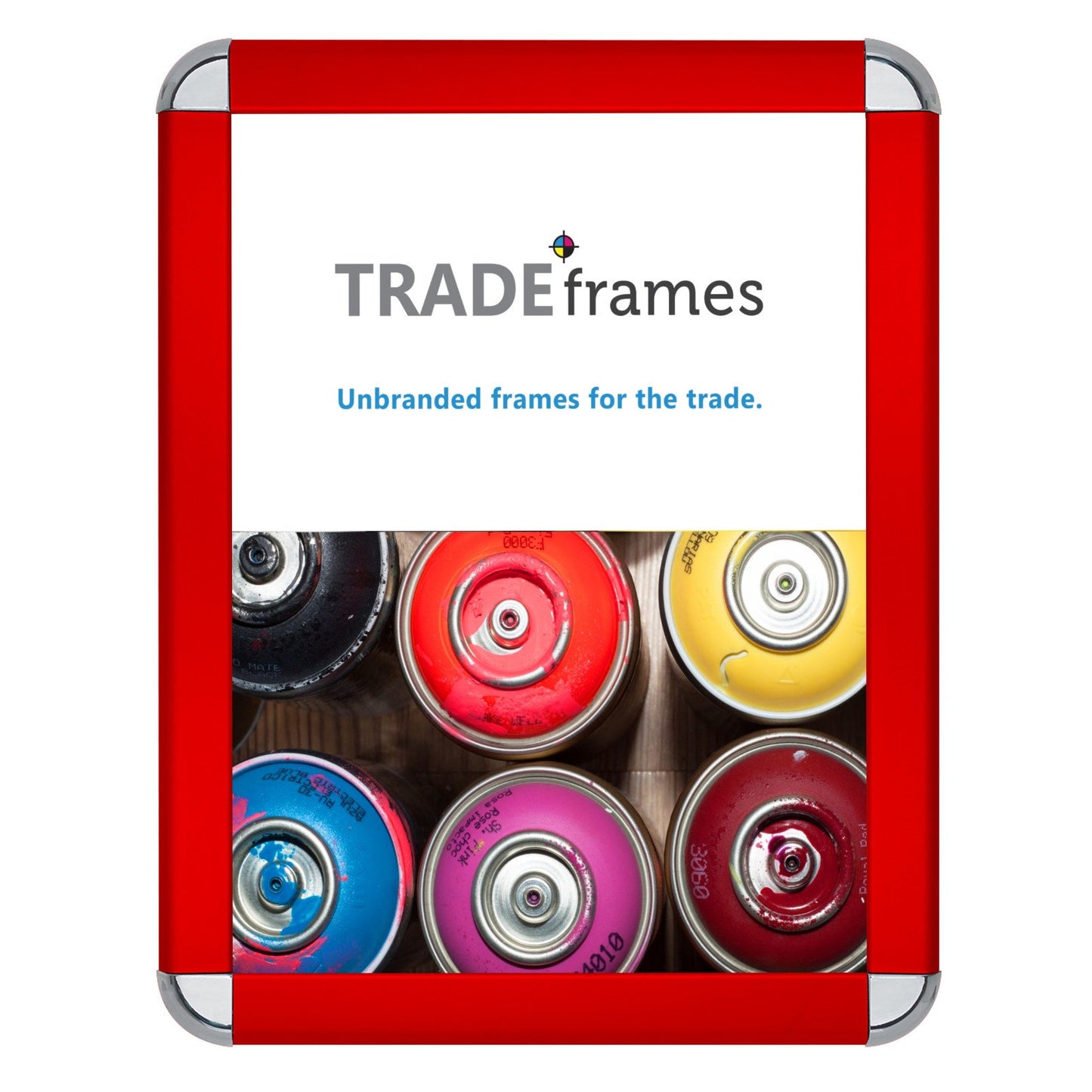 21.59 x 27.94 cm Red Round-Cornered Snap Frame - 32MM Profile