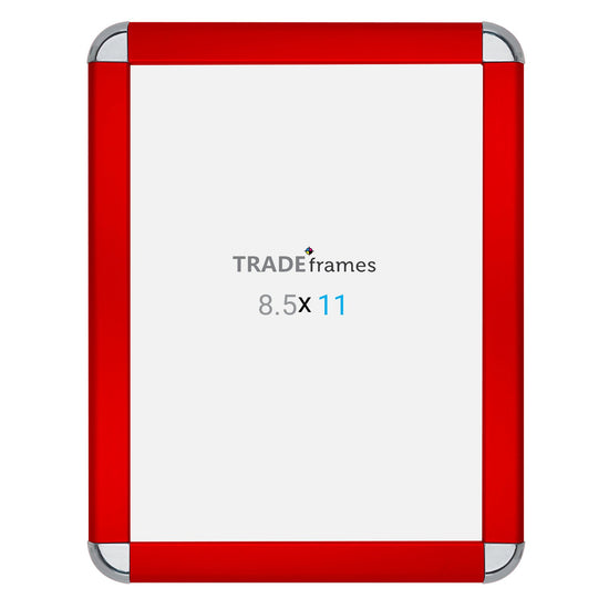 21.59 x 27.94 cm Red Round-Cornered Snap Frame - 32MM Profile