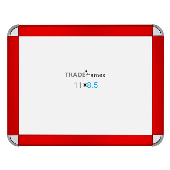 21.59 x 27.94 cm Red Round-Cornered Snap Frame - 32MM Profile