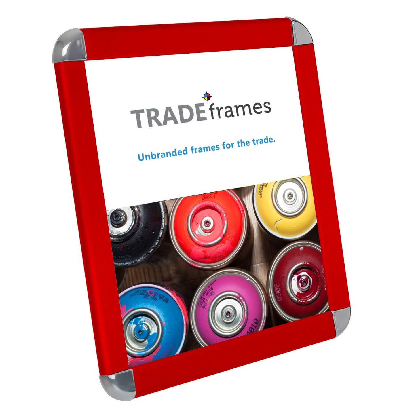 21.59 x 27.94 cm Red Round-Cornered Snap Frame - 32MM Profile