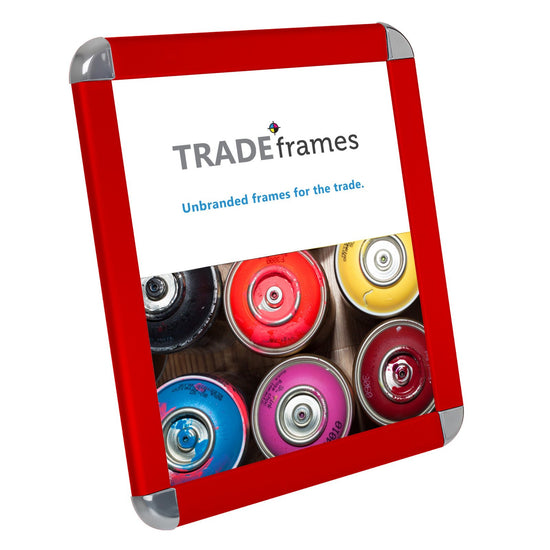 21.59 x 27.94 cm Red Round-Cornered Snap Frame - 32MM Profile