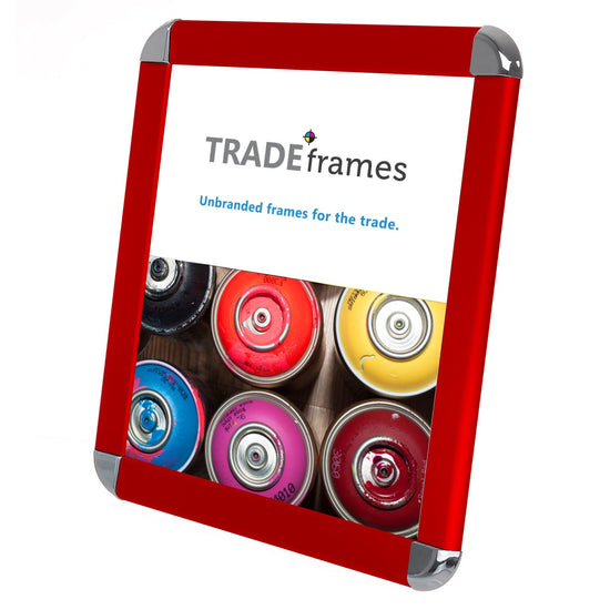 21.59 x 27.94 cm Red Round-Cornered Snap Frame - 32MM Profile