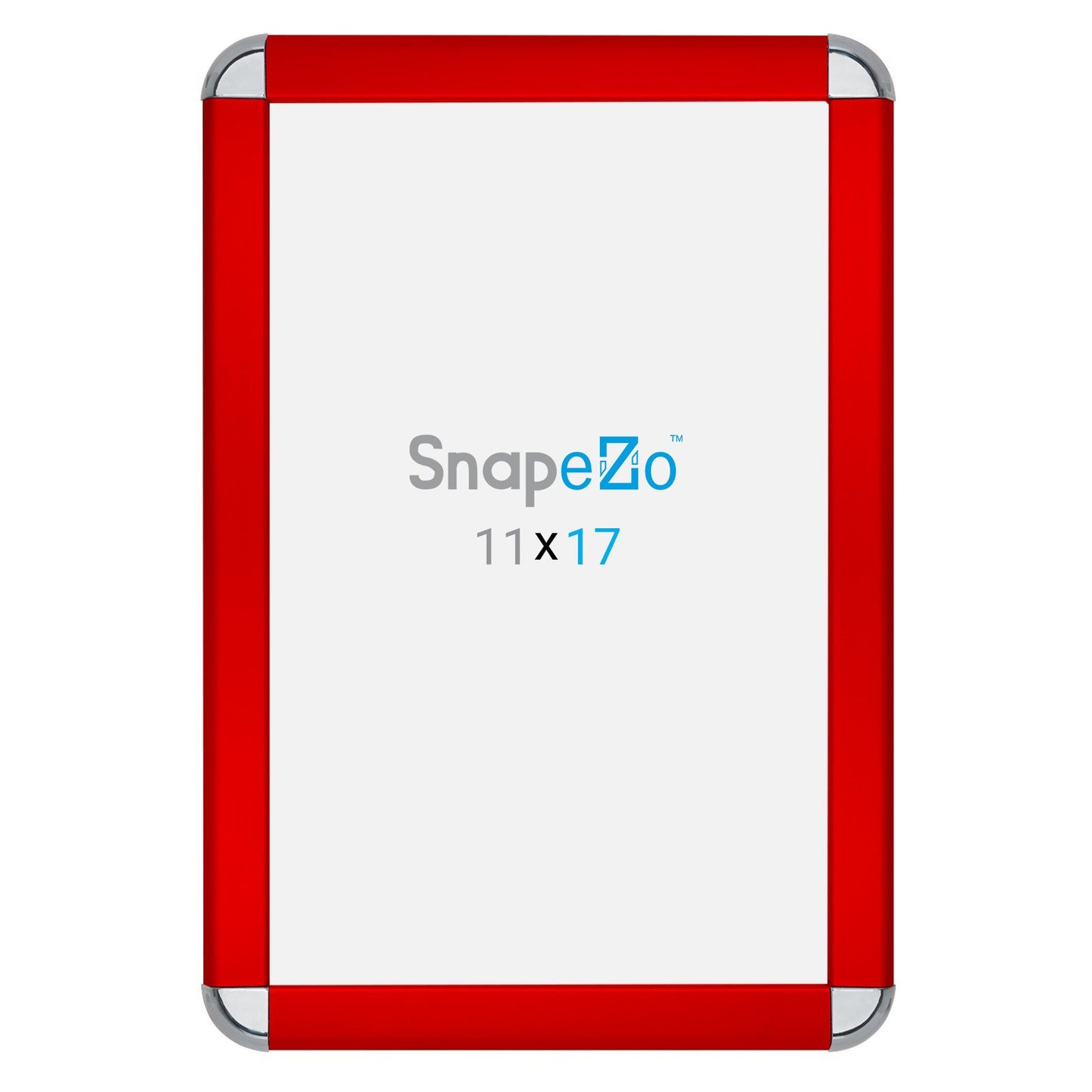 SnapeZo® 27.94 x 43.18 cm Red Round-Cornered Snap Frame - 32MM Profile