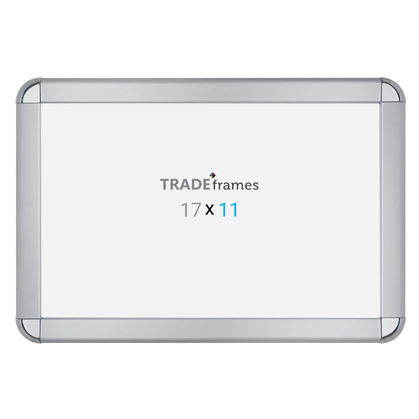 27.94 x 43.18 cm Silver Round-Cornered Snap Frame - 32MM Profile