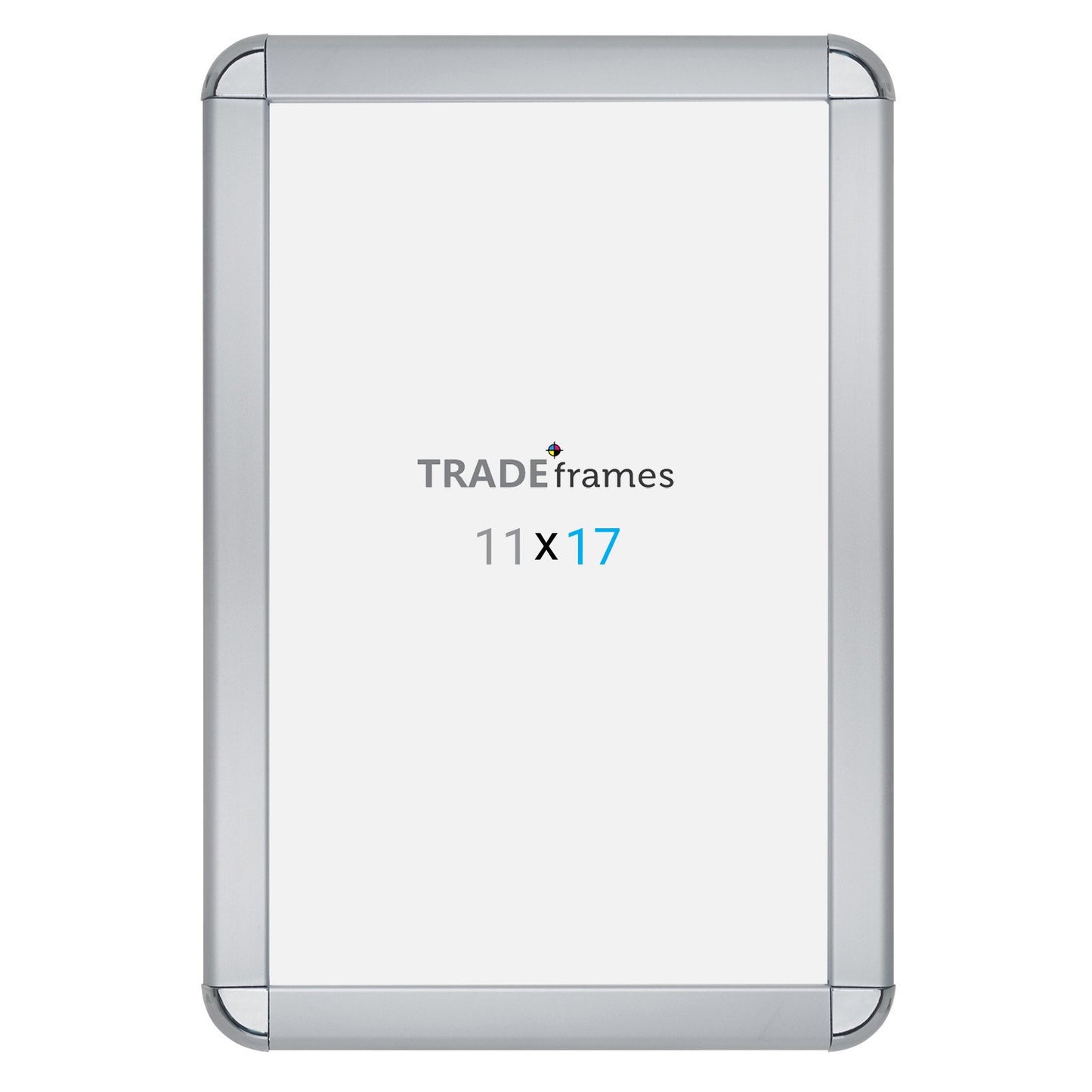 27.94 x 43.18 cm Silver Round-Cornered Snap Frame - 32MM Profile