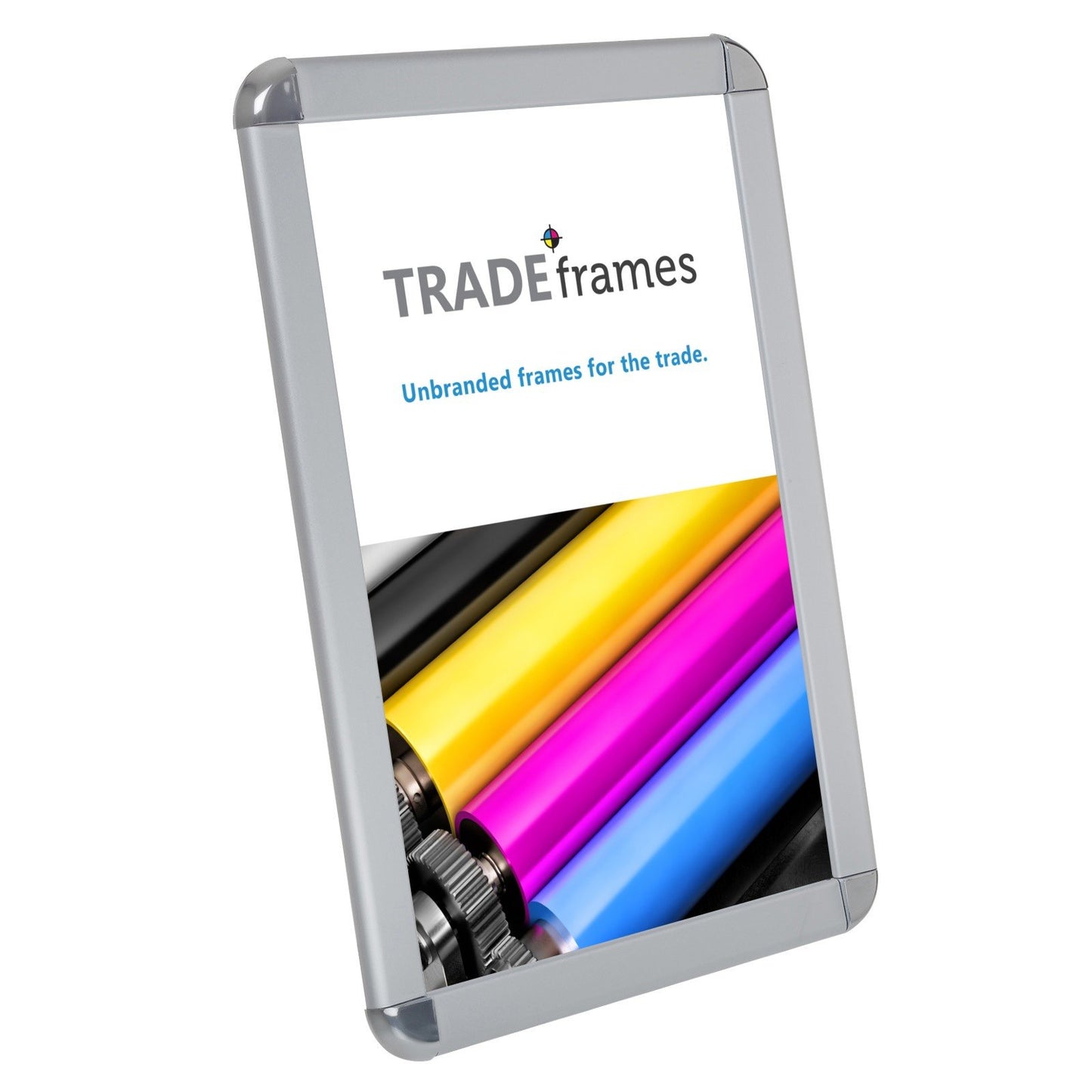 27.94 x 43.18 cm Silver Round-Cornered Snap Frame - 32MM Profile