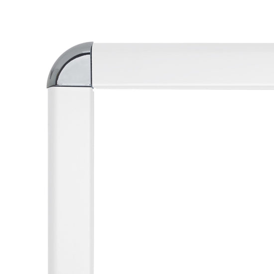 Marco a presión de esquinas redondeadas blanco de 21,59 x 27,94 cm - Perfil de 32 mm
