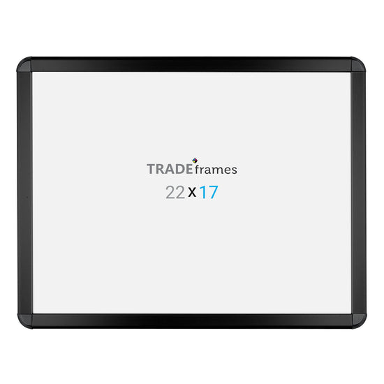 43.18 x 55.88 cm Black Round-Cornered Snap Frame - 32MM Profile