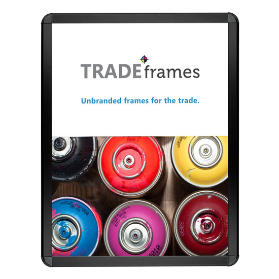 43.18 x 55.88 cm Black Round-Cornered Snap Frame - 32MM Profile