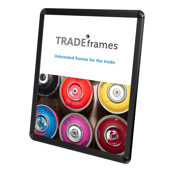 43.18 x 55.88 cm Black Round-Cornered Snap Frame - 32MM Profile