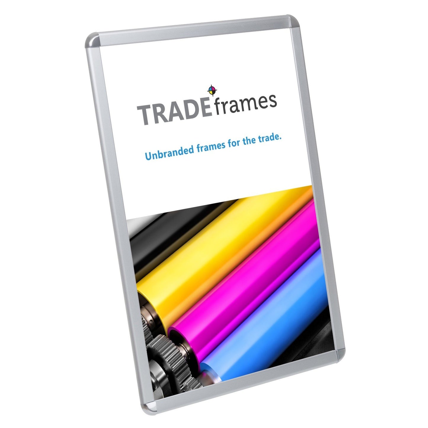 68.58 x 104.14 cm Silver Round-Cornered Snap Frame - 32MM Profile