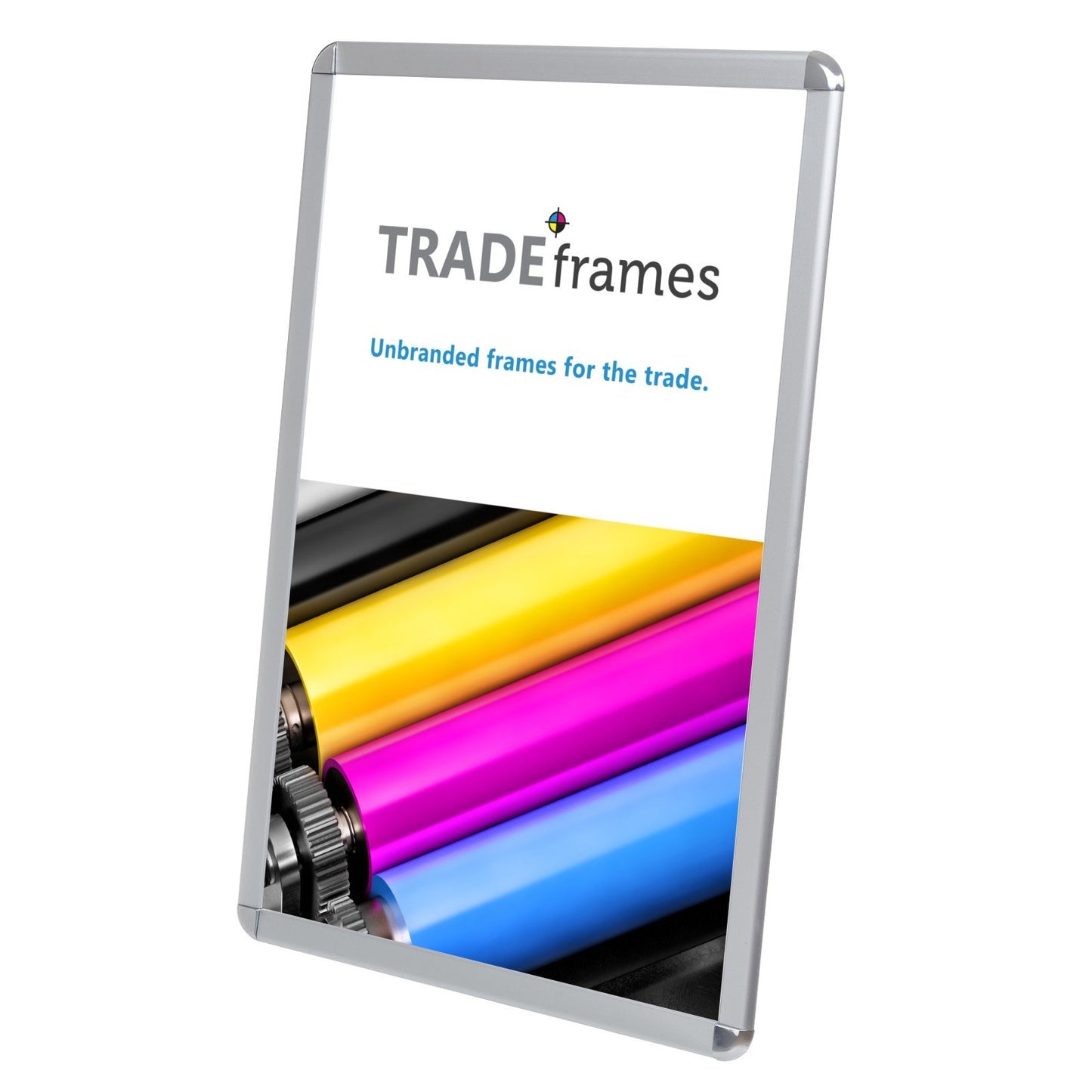 68.58 x 104.14 cm Silver Round-Cornered Snap Frame - 32MM Profile