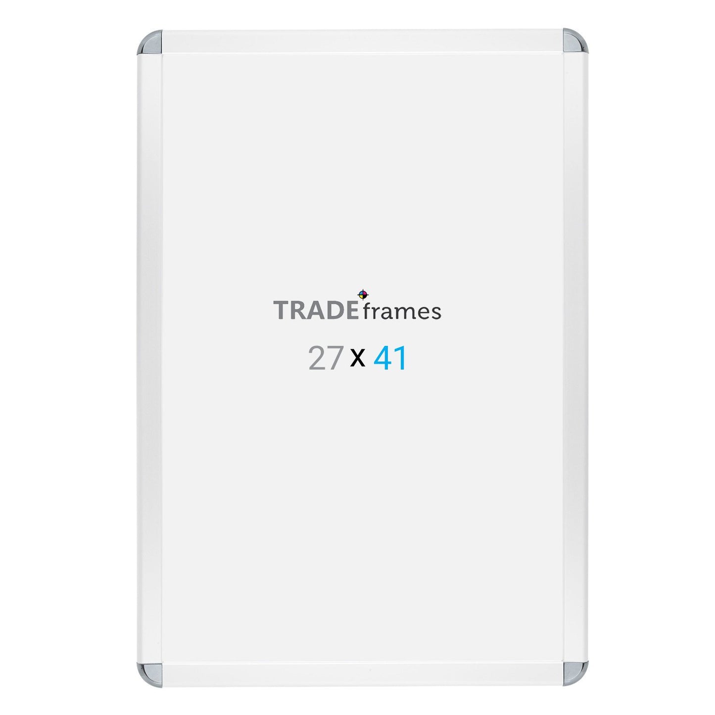 68.58 x 104.14 cm White Round-Cornered Snap Frame - 32MM Profile