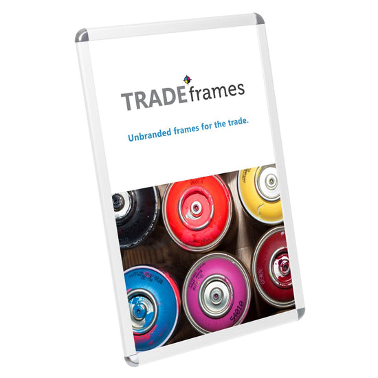 68.58 x 104.14 cm White Round-Cornered Snap Frame - 32MM Profile