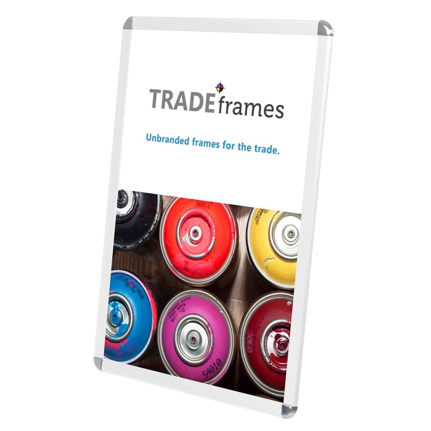 68.58 x 104.14 cm White Round-Cornered Snap Frame - 32MM Profile