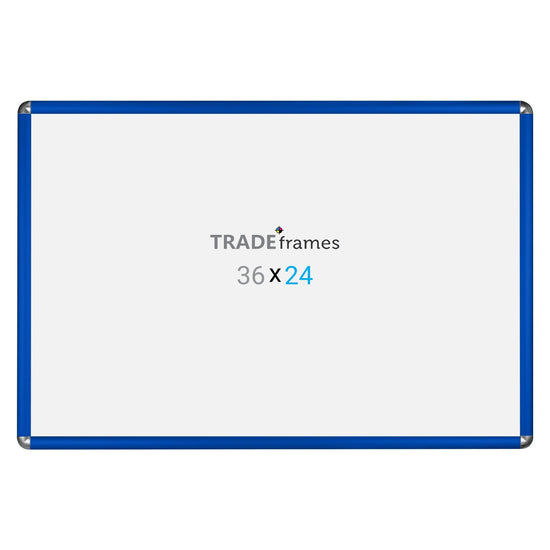 60.96 x 91.44 cm Blue Round-Cornered Snap Frame - 25MM Profile