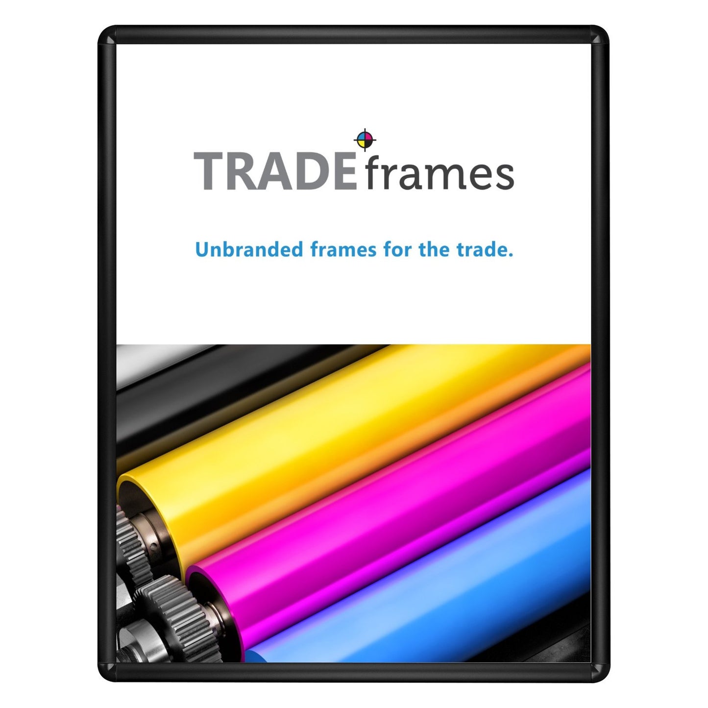 76.20 x 101.60 cm Black Round-Cornered Snap Frame - 32MM Profile