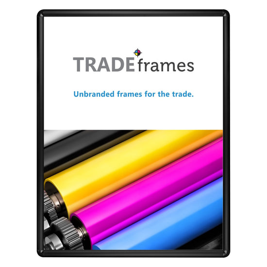 76.20 x 101.60 cm Black Round-Cornered Snap Frame - 32MM Profile