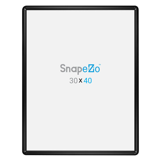 SnapeZo® 76.20 x 101.60 cm Black Round-Cornered Snap Frame - 32MM Profile
