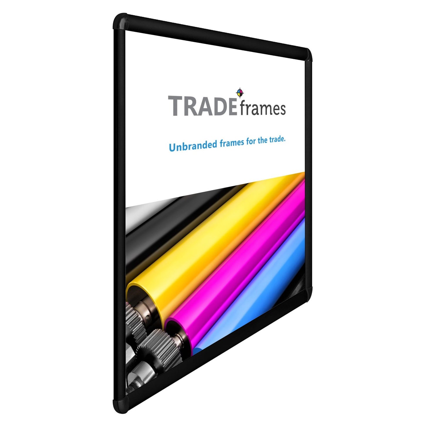 76.20 x 101.60 cm Black Round-Cornered Snap Frame - 32MM Profile