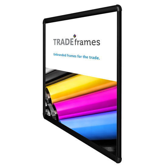 76.20 x 101.60 cm Black Round-Cornered Snap Frame - 32MM Profile
