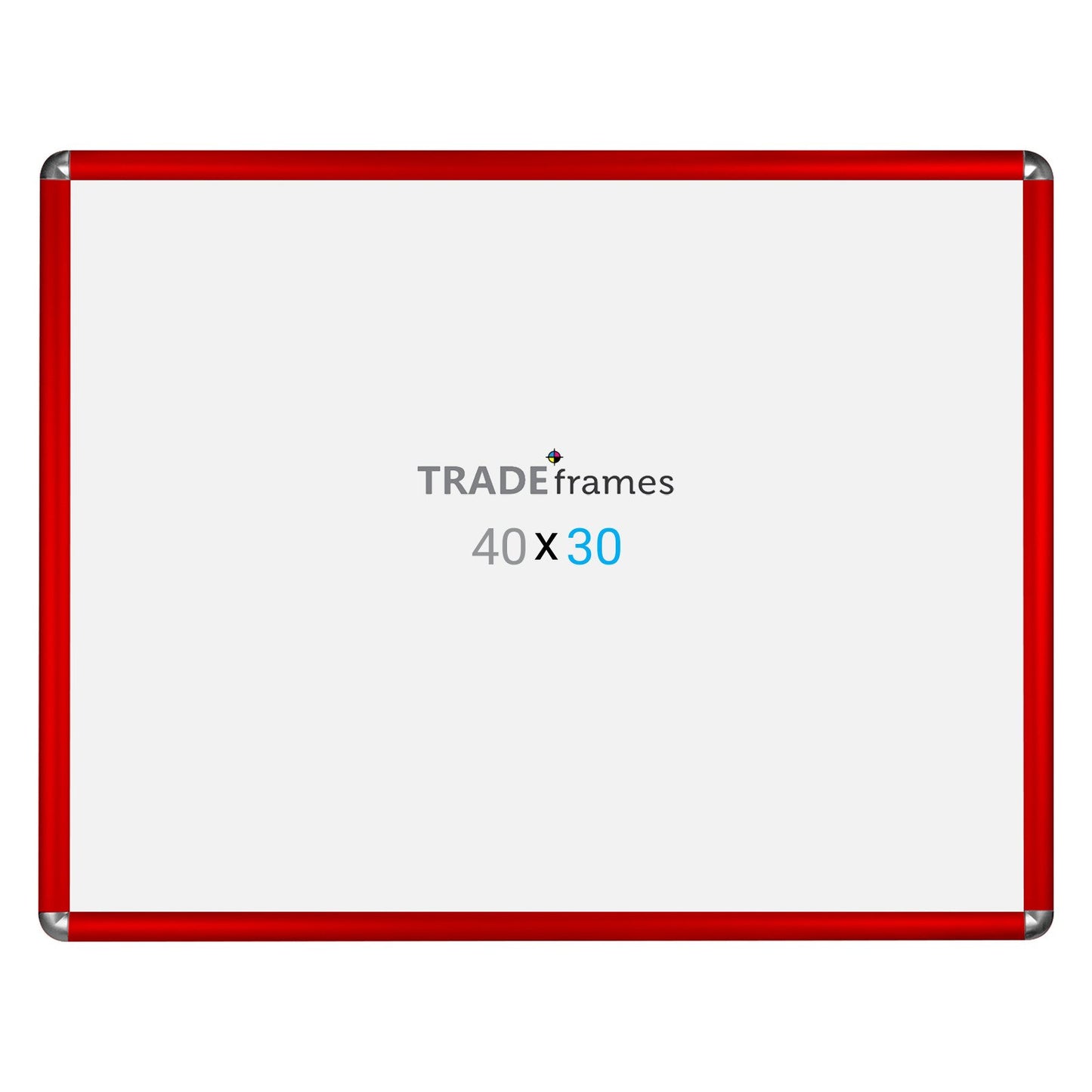 76.20 x 101.60 cm Red Round-Cornered Snap Frame - 32MM Profile