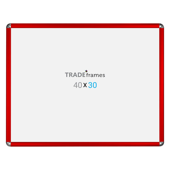 76.20 x 101.60 cm Red Round-Cornered Snap Frame - 32MM Profile