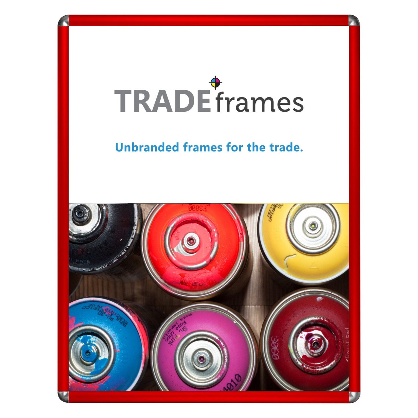 76.20 x 101.60 cm Red Round-Cornered Snap Frame - 32MM Profile