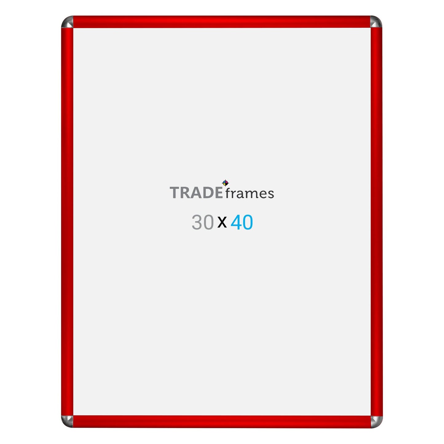 76.20 x 101.60 cm Red Round-Cornered Snap Frame - 32MM Profile