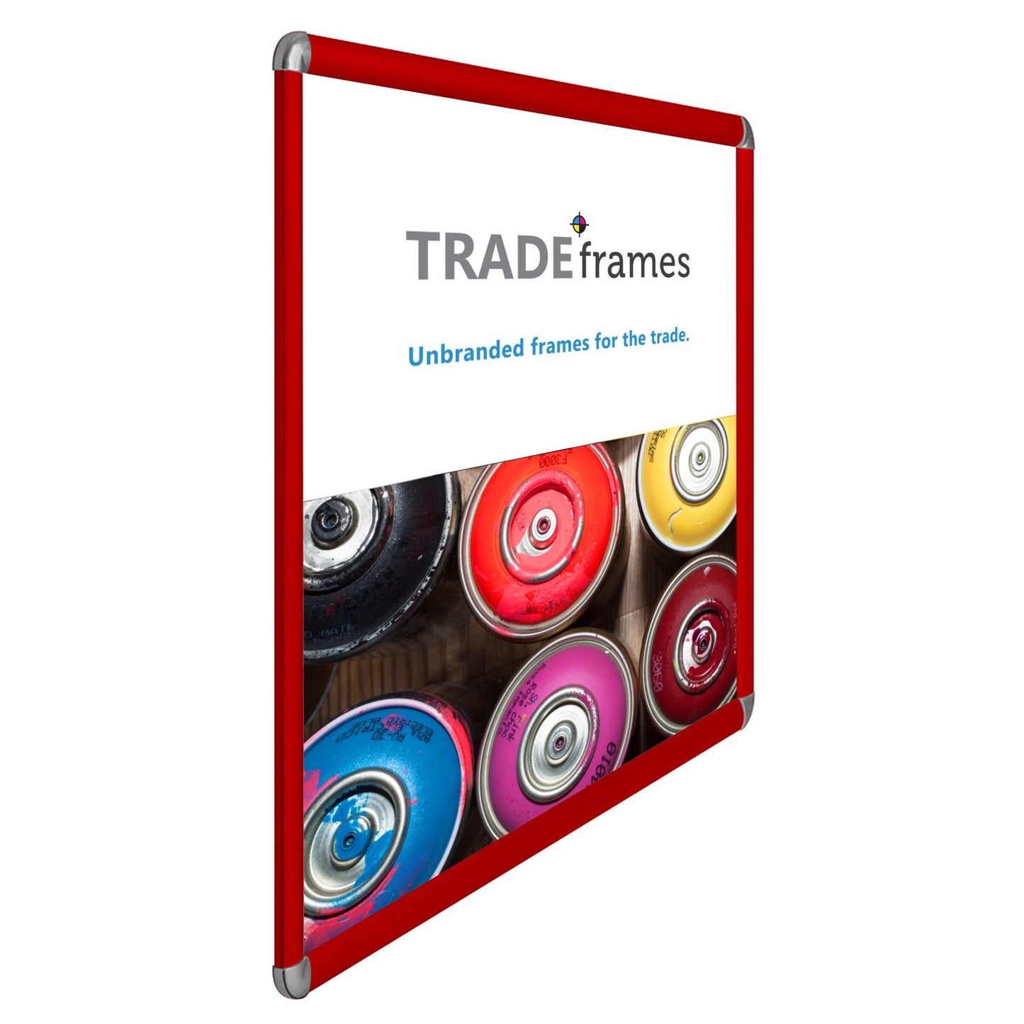 76.20 x 101.60 cm Red Round-Cornered Snap Frame - 32MM Profile