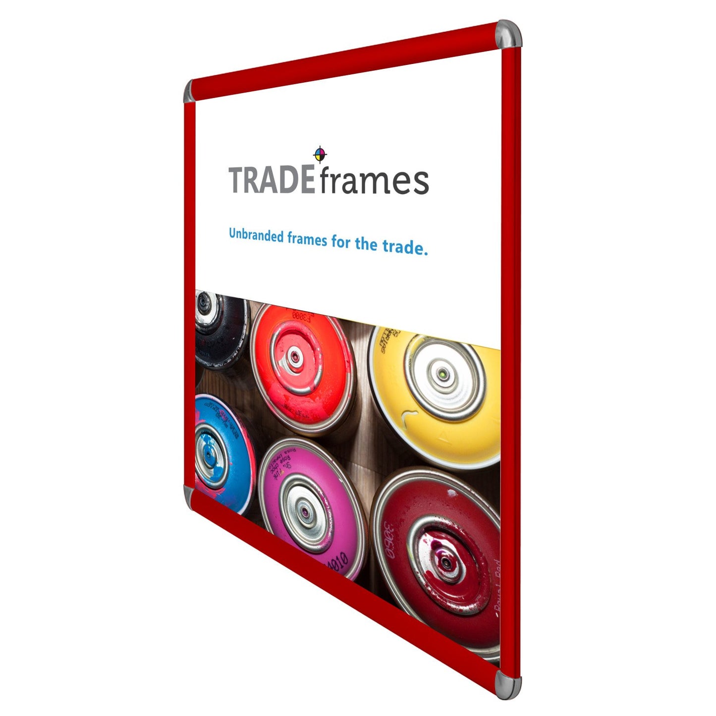 76.20 x 101.60 cm Red Round-Cornered Snap Frame - 32MM Profile