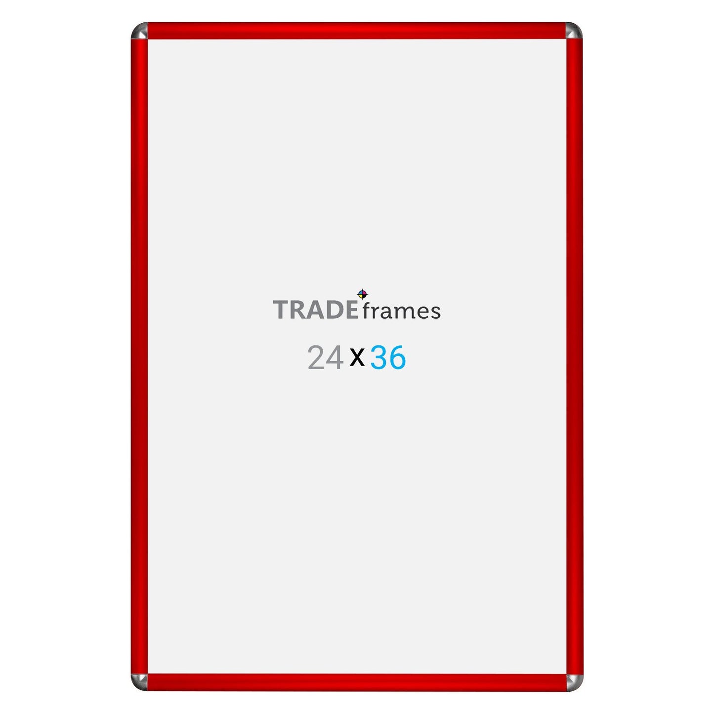 60.96 x 91.44 cm Red Round-Cornered Snap Frame - 25MM Profile