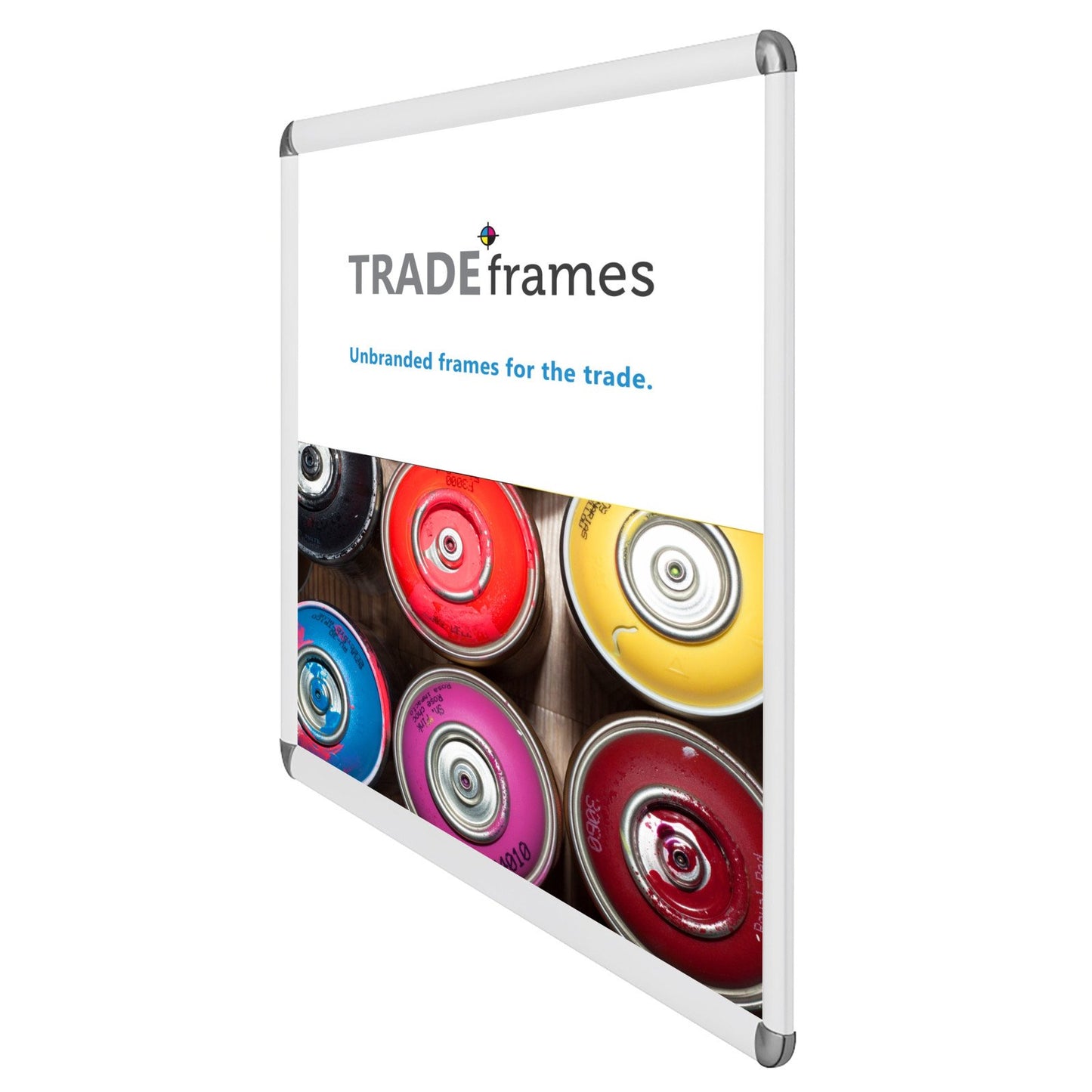 76.20 x 101.60 cm White Round-Cornered Snap Frame - 32MM Profile