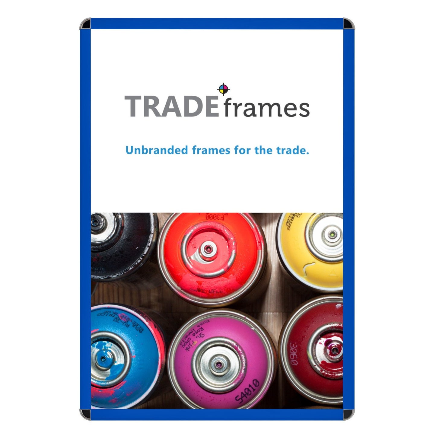 68.58 x 101.60 cm Blue Round-Cornered Snap Frame - 32MM Profile