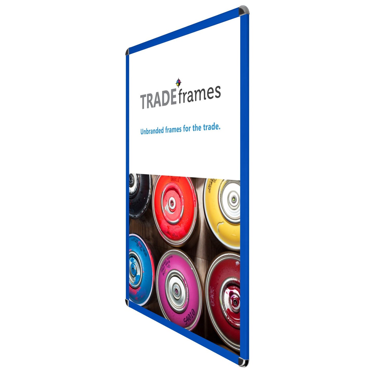 68.58 x 101.60 cm Blue Round-Cornered Snap Frame - 32MM Profile