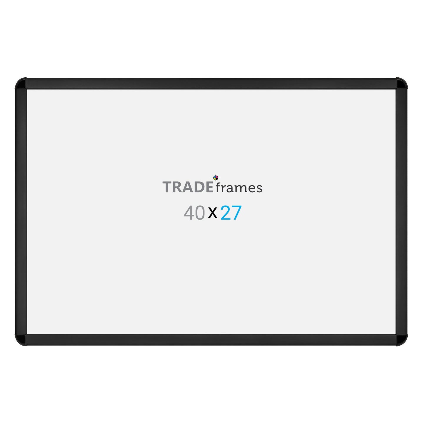 68.58 x 101.60 cm Black Round-Cornered Snap Frame - 32MM Profile