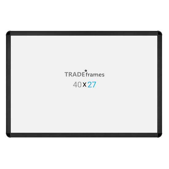 68.58 x 101.60 cm Black Round-Cornered Snap Frame - 32MM Profile
