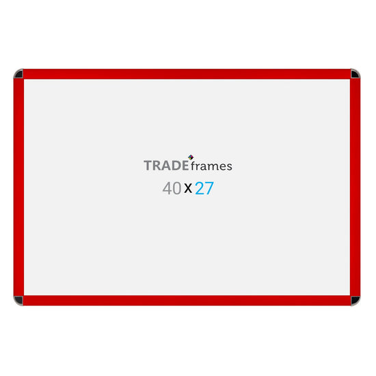 68.58 x 101.60 cm Red Round-Cornered Snap Frame - 32MM Profile