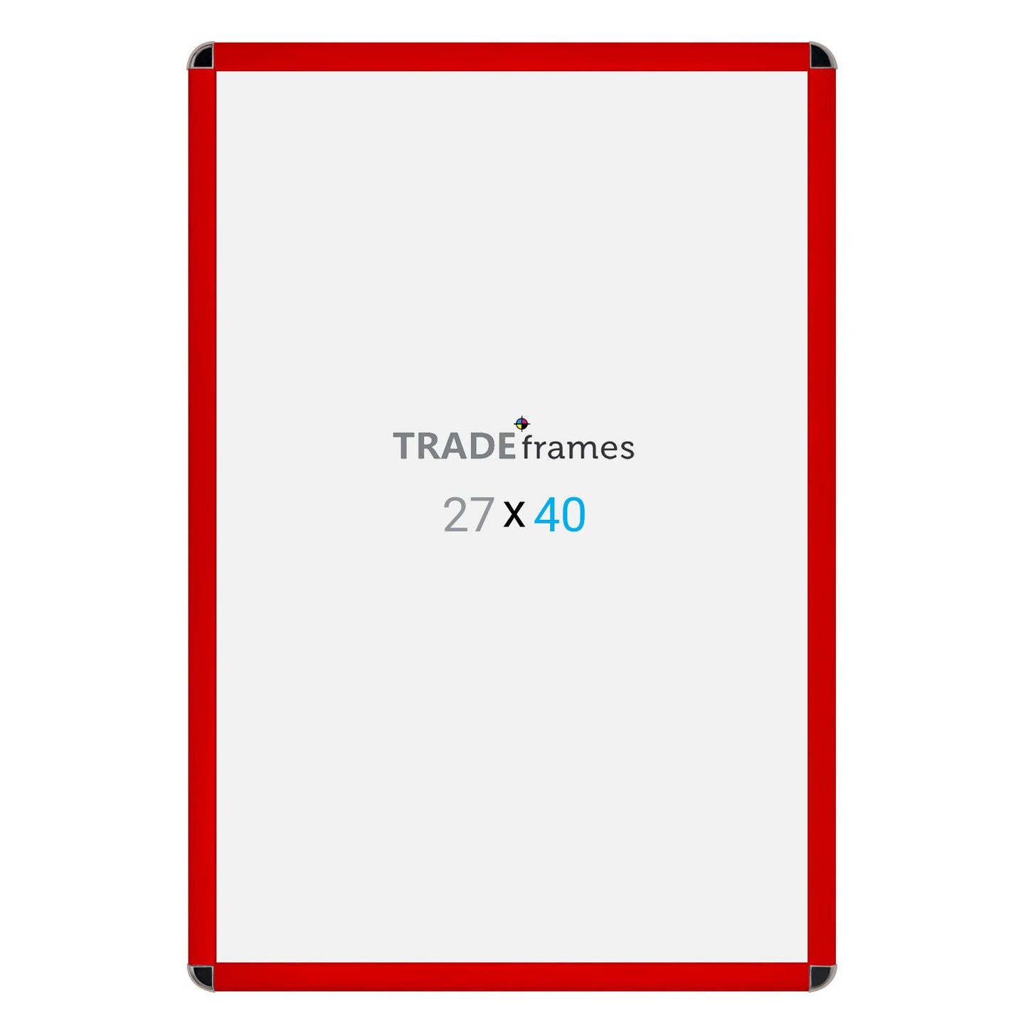 68.58 x 101.60 cm Red Round-Cornered Snap Frame - 32MM Profile