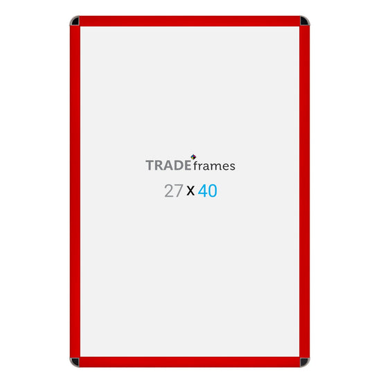 68.58 x 101.60 cm Red Round-Cornered Snap Frame - 32MM Profile