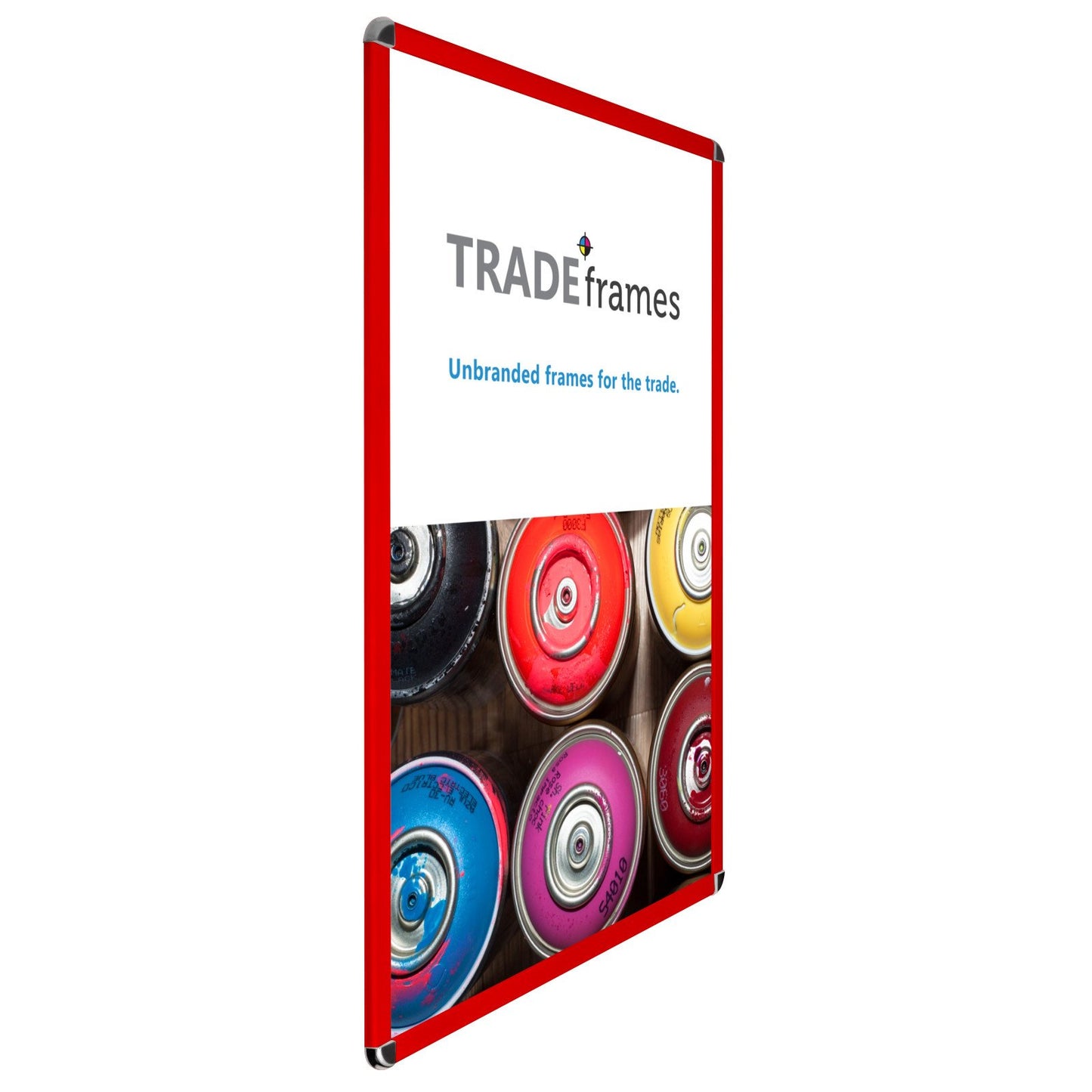 68.58 x 101.60 cm Red Round-Cornered Snap Frame - 32MM Profile