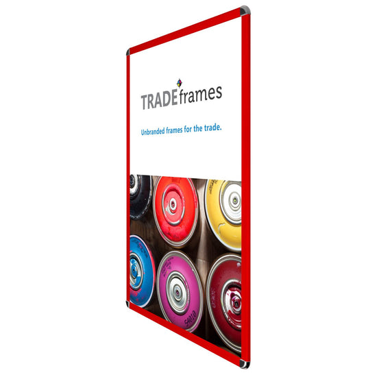 68.58 x 101.60 cm Red Round-Cornered Snap Frame - 32MM Profile