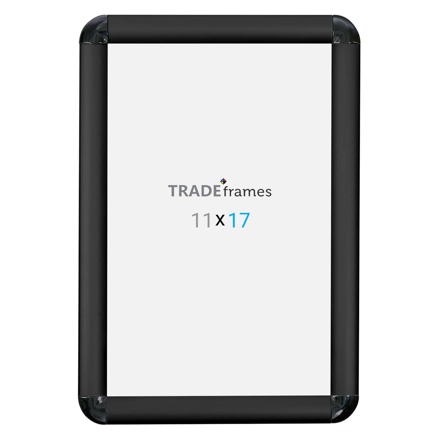 27.94 x 43.18 cm Black Round-Cornered Snap Frame - 25MM Profile