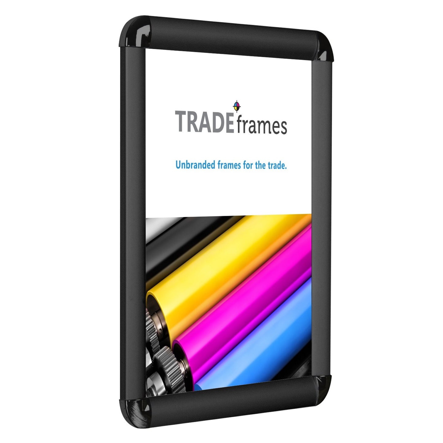 27.94 x 35.56 cm Black Round-Cornered Snap Frame - 25MM Profile