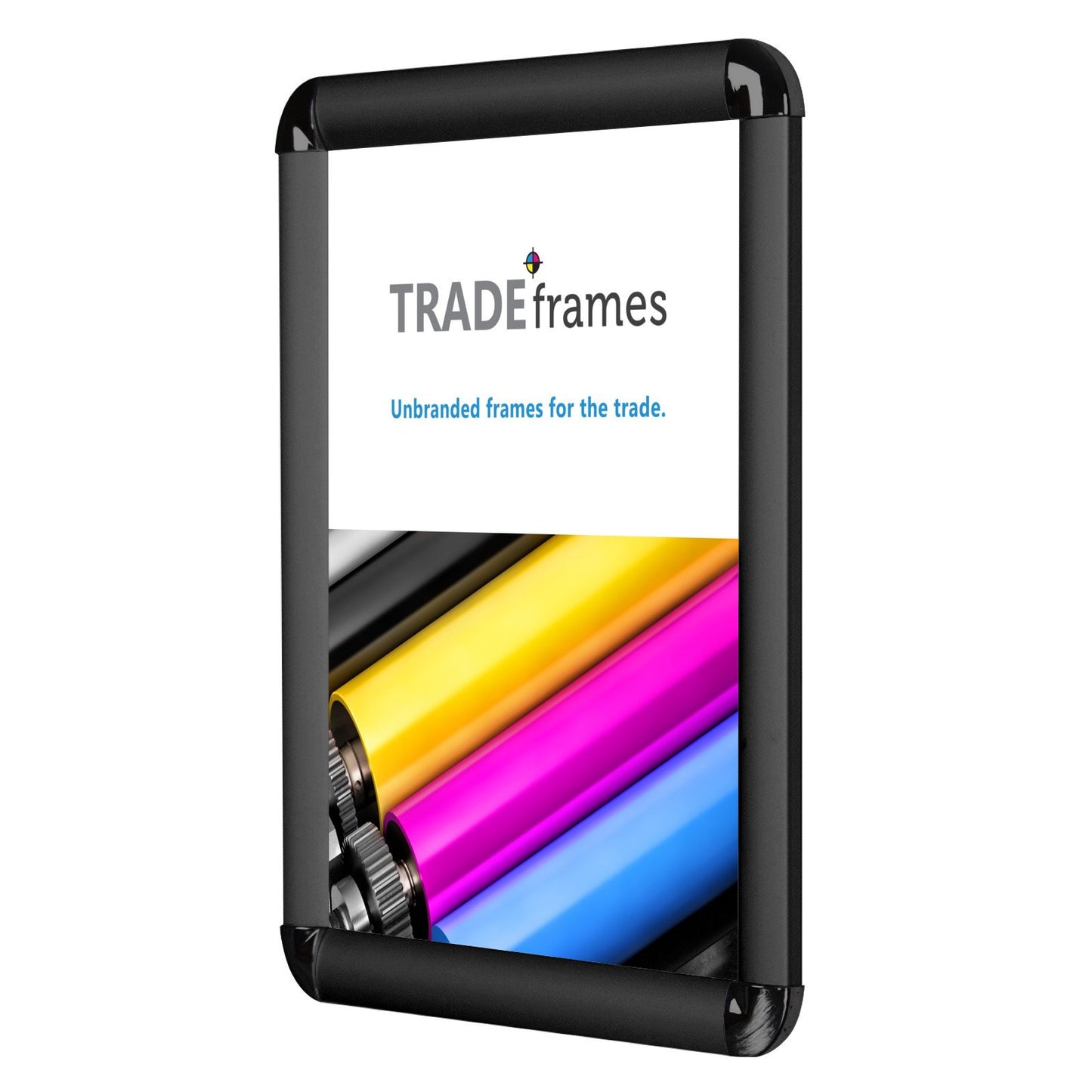 27.94 x 35.56 cm Black Round-Cornered Snap Frame - 25MM Profile