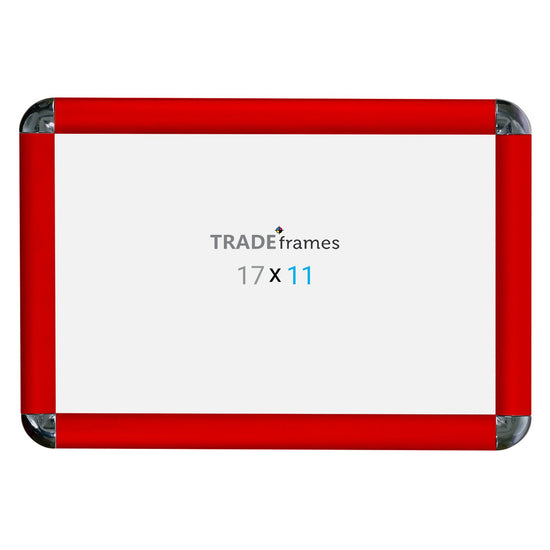 27.94 x 43.18 cm Red Round-Cornered Snap Frame - 25MM Profile