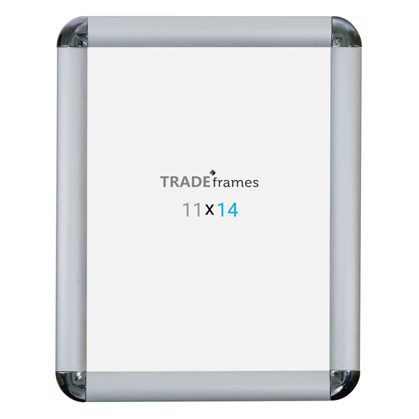 27.94 x 35.56 cm Silver Round-Cornered Snap Frame - 25MM Profile