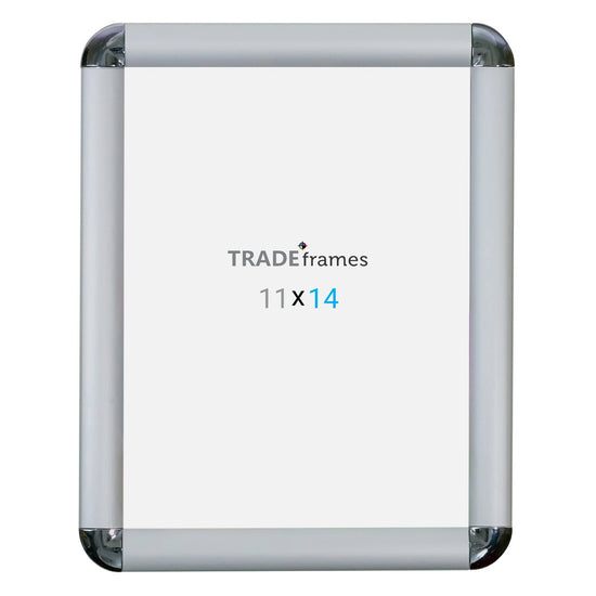 27.94 x 35.56 cm Silver Round-Cornered Snap Frame - 25MM Profile