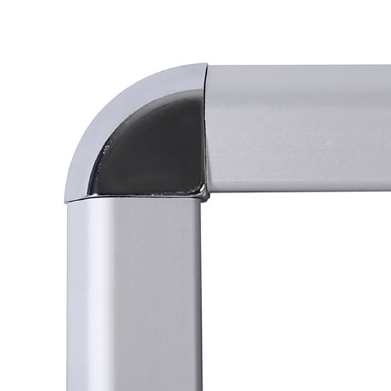 B2 Silver Classic Round-Cornered Sidewalk Sign - 32MM Profile